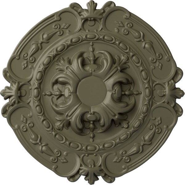 Ekena Millwork Southampton Ceiling Medallion (Fits Canopies up to 2 3/4"), 16 3/8"OD x 1 3/4"P, Spartan Stone CM17SOSSF - main